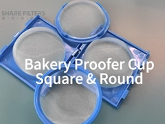 Bakkerij Proofer Cup in Ronde en Vierkante Rim PP met Nylon Mesh