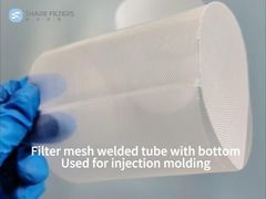 Gelaste filter PP PA PET-netwerkbuis met bodem 150 200 300 400 500 micron Gebruikt voor spuitgieten